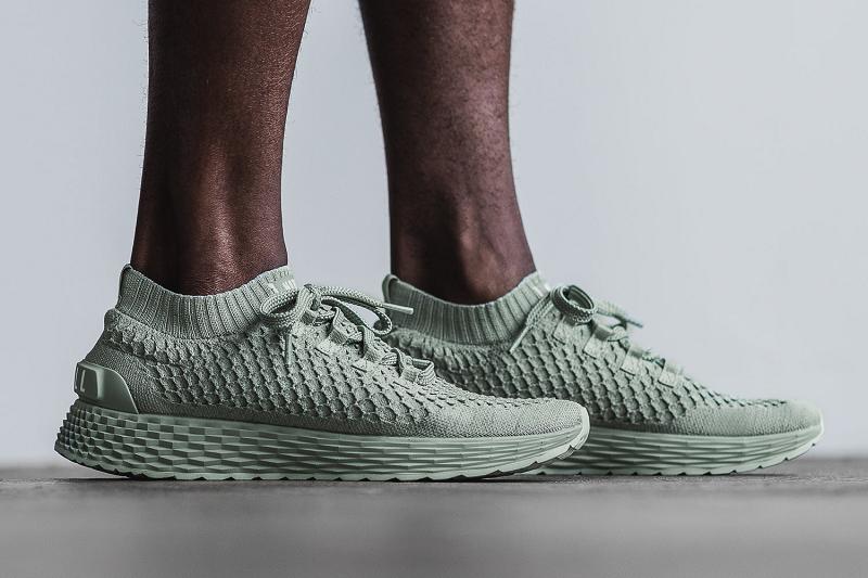 Men's Nobull Seafoam Reflective Knit Running Shoes Mint | SG X2031Y